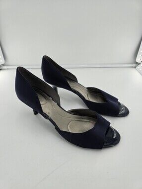 Bandalino Nubilla Women's Navy Open-Toe D'Orsay Heels